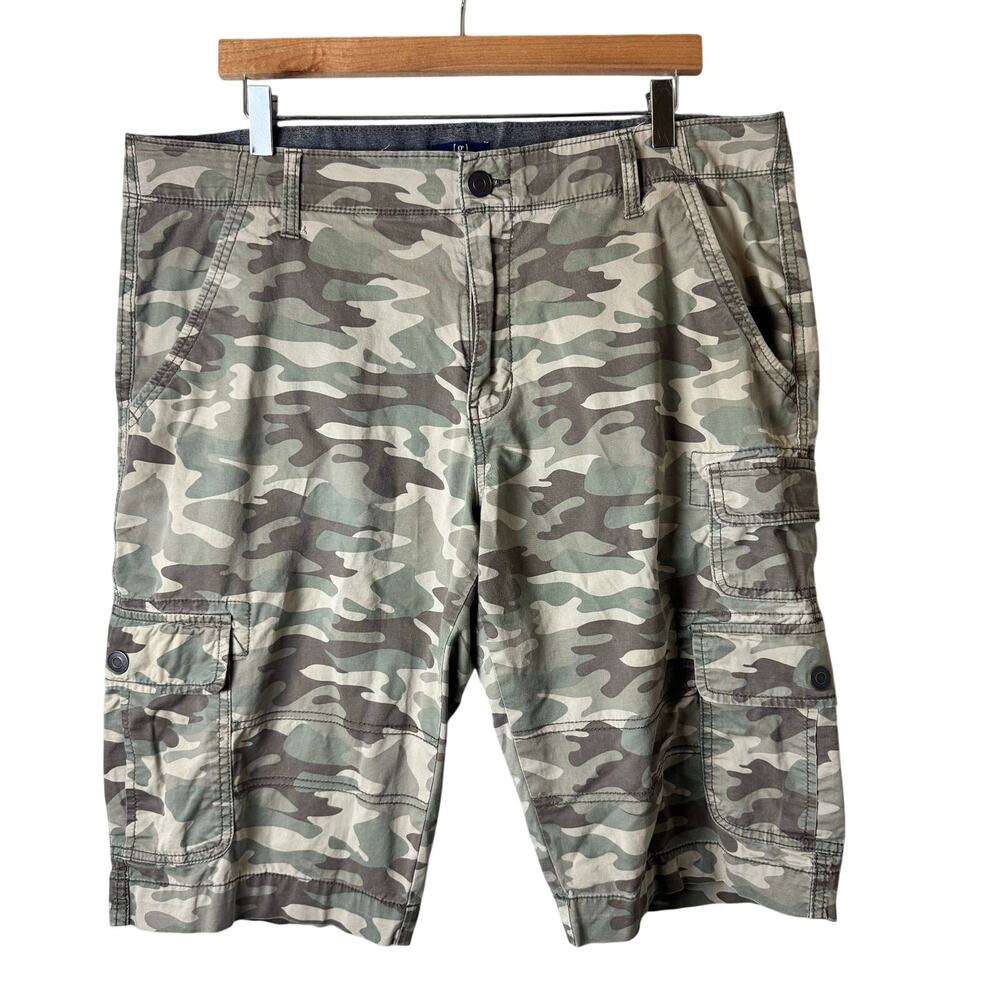 Mens Cargo Shorts Camo Size 38 Streetwear Work Summer Hiking Pockets Grunge